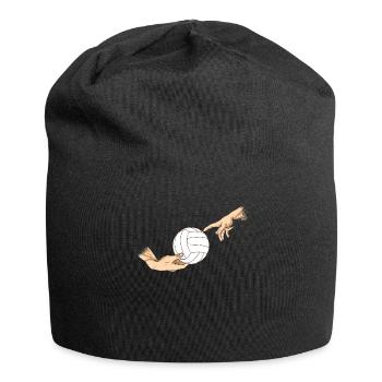 Volleyball de plage Volleyball Volleyball Joueur de volley-ball Vintage - Bonnet en jersey - noir - Devant