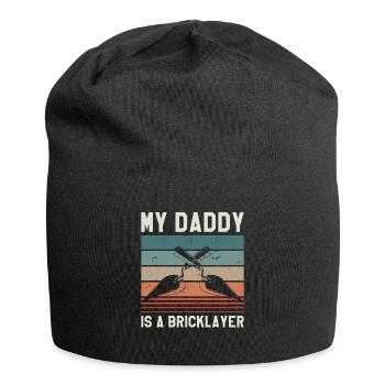 My Daddy Is A Bricklayer Bricklaying Bricklayers - Jersey Beanie - black - Front