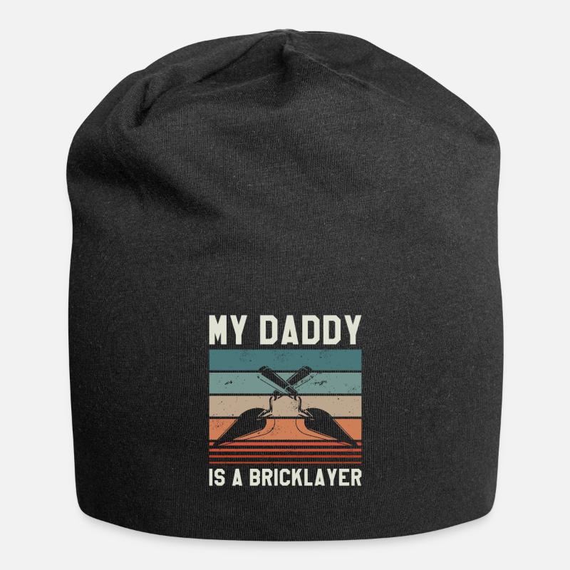 Mon papa est maçon maçon maçon maçon - Bonnet en jersey - noir