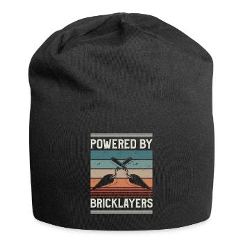 Powered By Bricklayers Bricklaying Bricklayer - Jersey Beanie - black - Front