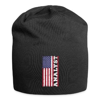 Patriotischer Analyst Amerikanische USA - Jersey-Beanie - Schwarz - Vorne
