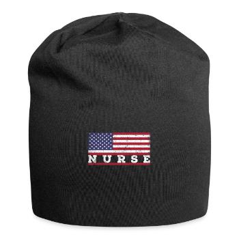 Drapeau des États-Unis Nurse America - Bonnet en jersey - noir - Devant