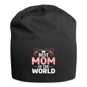 Pour la meilleure maman du monde! Pour la fête des mères - Bonnet en jersey - noir - Devant