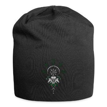 Keltischer Vikinger Vegvisir Kompass Wikinger - Jersey-Beanie - Schwarz - Vorne