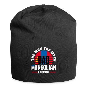 Mongolische Mongolei Mongolische Flagge Zitat - Jersey-Beanie - Schwarz - Vorne