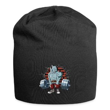 Fitnesstraining Pumpen Naßhorn Kreuzheben Fitness - Jersey-Beanie - Schwarz - Vorne