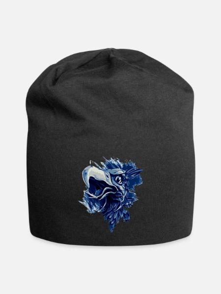 Greif in blau weiss Rostock - Jersey-Beanie - Schwarz