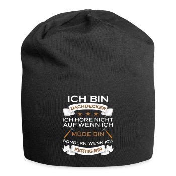 HANDWERKER DESIGN I LUSTIG - Jersey-Beanie - Schwarz - Vorne