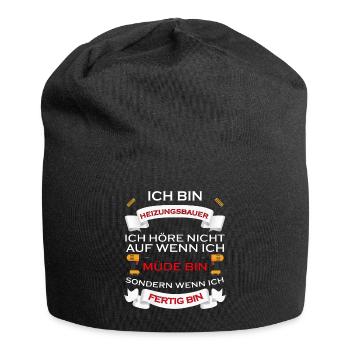 HANDWERKER DESIGN I LUSTIG - Jersey-Beanie - Schwarz - Vorne