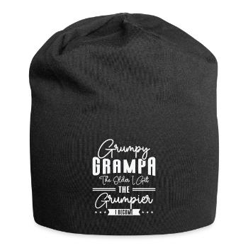Grumpy Grandpa Vintage Typographie Vieille personne - Bonnet en jersey - noir - Devant