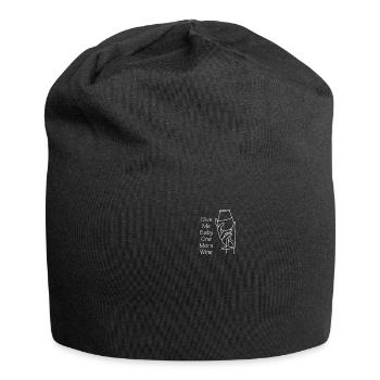 Give Me Baby One More Wine - Jersey-Beanie - Schwarz - Vorne