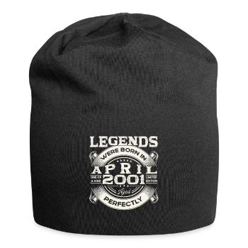 22. Geburtstag Mann April Jahrgang 2001 Oldtimer - Jersey-Beanie - Schwarz - Vorne