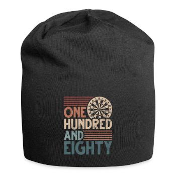 Retro dartboard Dartboard 180 for darts players - Jersey Beanie - black - Front