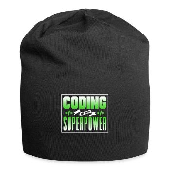 Coding Ist Meine Superkraft Coder Programmierer - Jersey-Beanie - Schwarz - Vorne