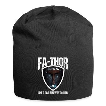 Papa Vathor Va Thor Vatertag Vatertagsgeschenk - Jersey-Beanie - Schwarz - Vorne
