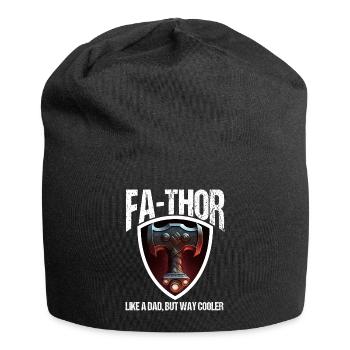 Papa Vathor Va Thor Vatertag Vatertagsgeschenk - Jersey-Beanie - Schwarz - Vorne