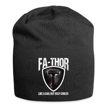 Papa Vathor Va Thor Vatertag Vatertagsgeschenk - Jersey-Beanie - Schwarz - Vorne