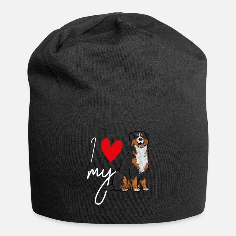 Berner Sennenhund - Jersey-Beanie - Schwarz