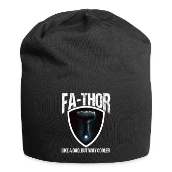 Papa Vathor Va Thor Vatertag Vatertagsgeschenk - Jersey-Beanie - Schwarz - Vorne