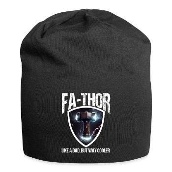 Papa Vathor Va Thor Vatertag Vatertagsgeschenk - Jersey-Beanie - Schwarz - Vorne