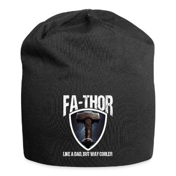 Papa Vathor Va Thor Vatertag Vatertagsgeschenk - Jersey-Beanie - Schwarz - Vorne