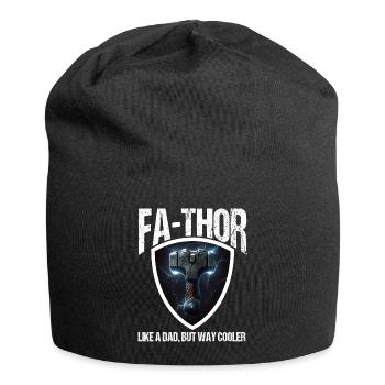 Papa Vathor Va Thor Vatertag Vatertagsgeschenk - Jersey-Beanie - Schwarz - Vorne