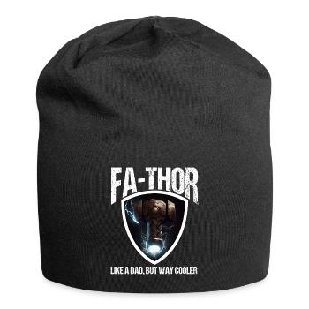 Papa Vathor Va Thor Vatertag Vatertagsgeschenk - Jersey-Beanie - Schwarz - Vorne