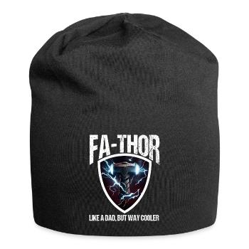 Papa Vathor Va Thor Vatertag Vatertagsgeschenk - Jersey-Beanie - Schwarz - Vorne
