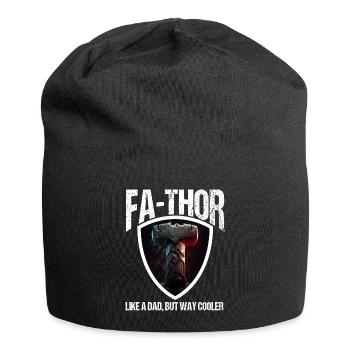 Papa Vathor Va Thor Vatertag Vatertagsgeschenk - Jersey-Beanie - Schwarz - Vorne