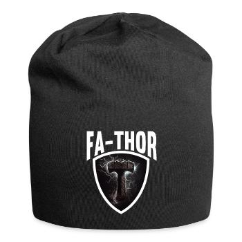 Papa Vathor Va Thor Vatertag Vatertagsgeschenk - Jersey-Beanie - Schwarz - Vorne