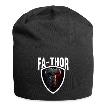 Papa Vathor Va Thor Vatertag Vatertagsgeschenk - Jersey-Beanie - Schwarz - Vorne