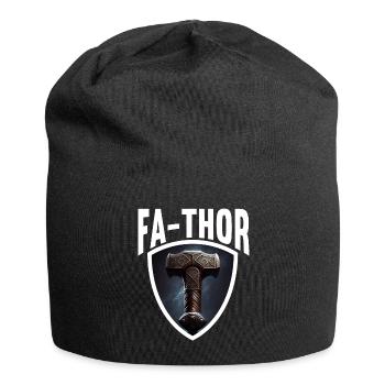 Papa Vathor Va Thor Vatertag Vatertagsgeschenk - Jersey-Beanie - Schwarz - Vorne