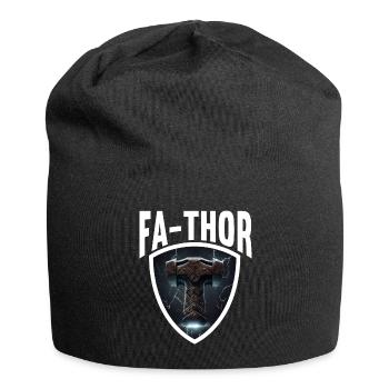 Papa Vathor Va Thor Vatertag Vatertagsgeschenk - Jersey-Beanie - Schwarz - Vorne