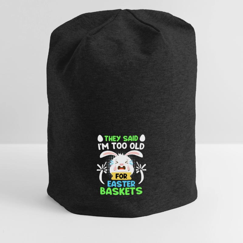 Easter Bunny Easter Basket Bunny Easter Eggs Jersey Beanie