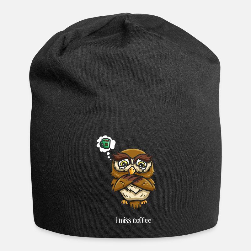 Ich Kaffee Trinker Kaffee vermisse - Jersey-Beanie - Schwarz