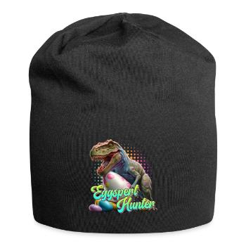 Eggspert Eiersuche Dinosaurier Ostereier - Jersey-Beanie - Schwarz - Vorne