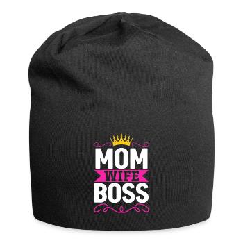 Pour la meilleure maman du monde! Pour la fête des mères - Bonnet en jersey - noir - Devant