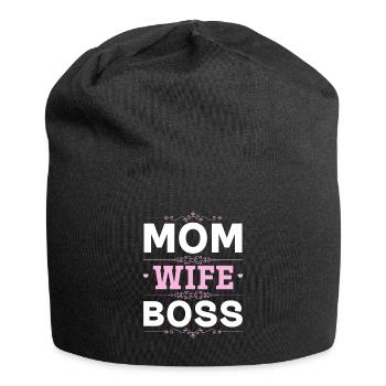 Pour la meilleure maman du monde! Pour la fête des mères - Bonnet en jersey - noir - Devant