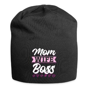 Pour la meilleure maman du monde! Pour la fête des mères - Bonnet en jersey - noir - Devant