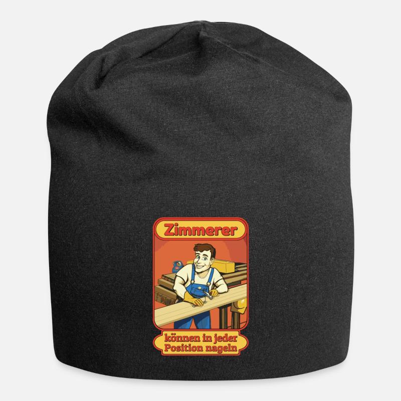 Tischler-Schreiner Handwerker Zimmermanns comic - Jersey-Beanie - Schwarz