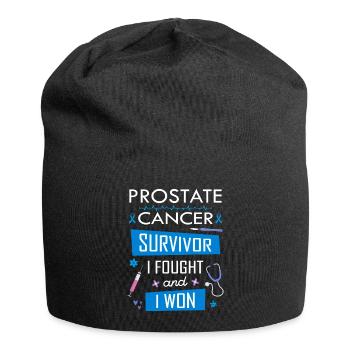 Prostate cancer survivor, I fought and I won - Jersey Beanie - black - Front