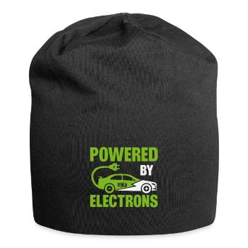 Electric vehicle Electric car with electron drive - Jersey Beanie - black - Front
