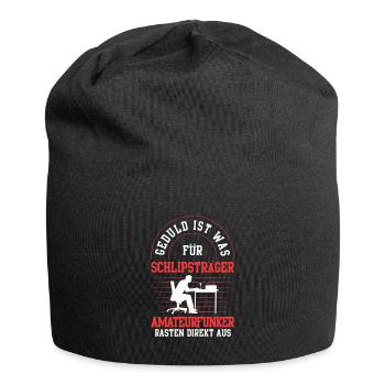 Amateurfunker rasten direkt aus Funkamateur - Jersey-Beanie - Schwarz - Vorne