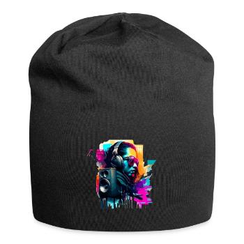 The DJ - Jersey Beanie - black - Front