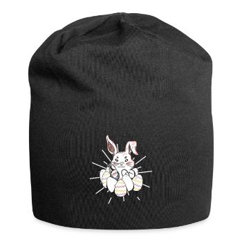 Easter Medical Bunny Eggs Soins Lapin - Bonnet en jersey - noir - Devant