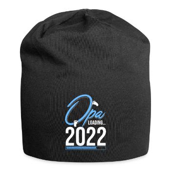 Opa Loading 2022 Babyankündigung Geburt Babygesche - Jersey-Beanie - Schwarz - Vorne