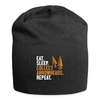 Eat Sleep Collect Arrowheads Repeat Hunting Tips - Jersey Beanie - black - Front