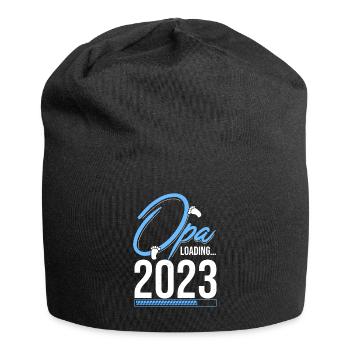 Opa Loading 2023 Babyankündigung Geburt Familienop - Jersey-Beanie - Schwarz - Vorne