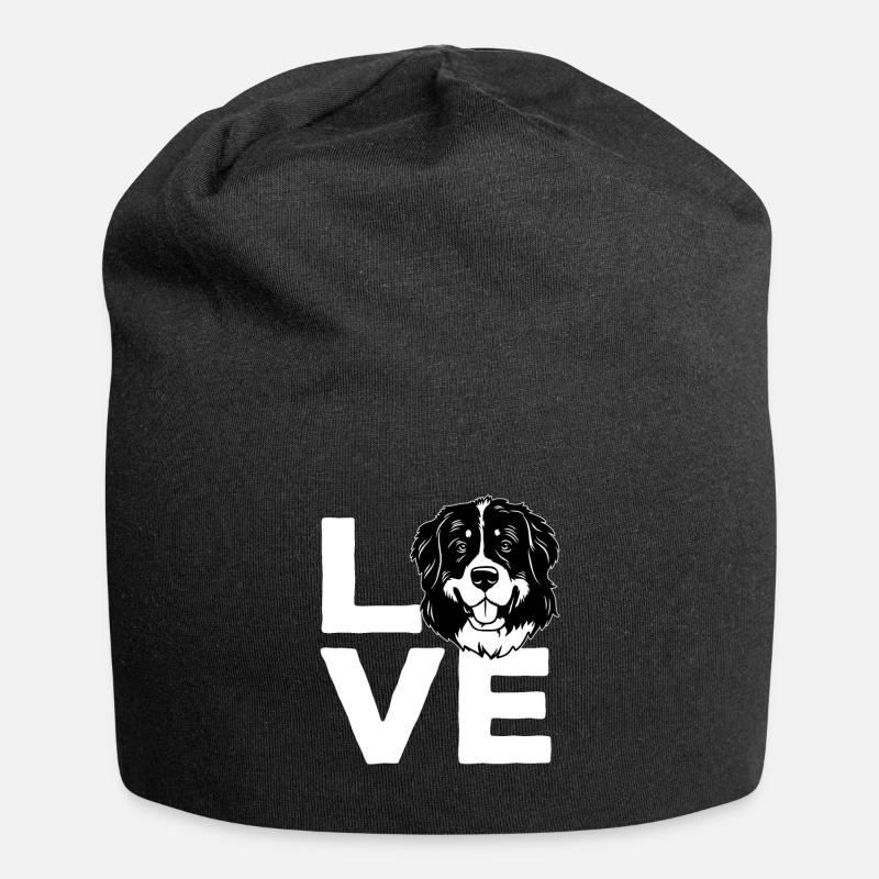Berner Sennenhund - Jersey-Beanie - Schwarz