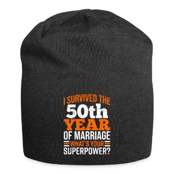 50 ans de mariage survivent aux noces d’or - Bonnet en jersey - charbon - Devant